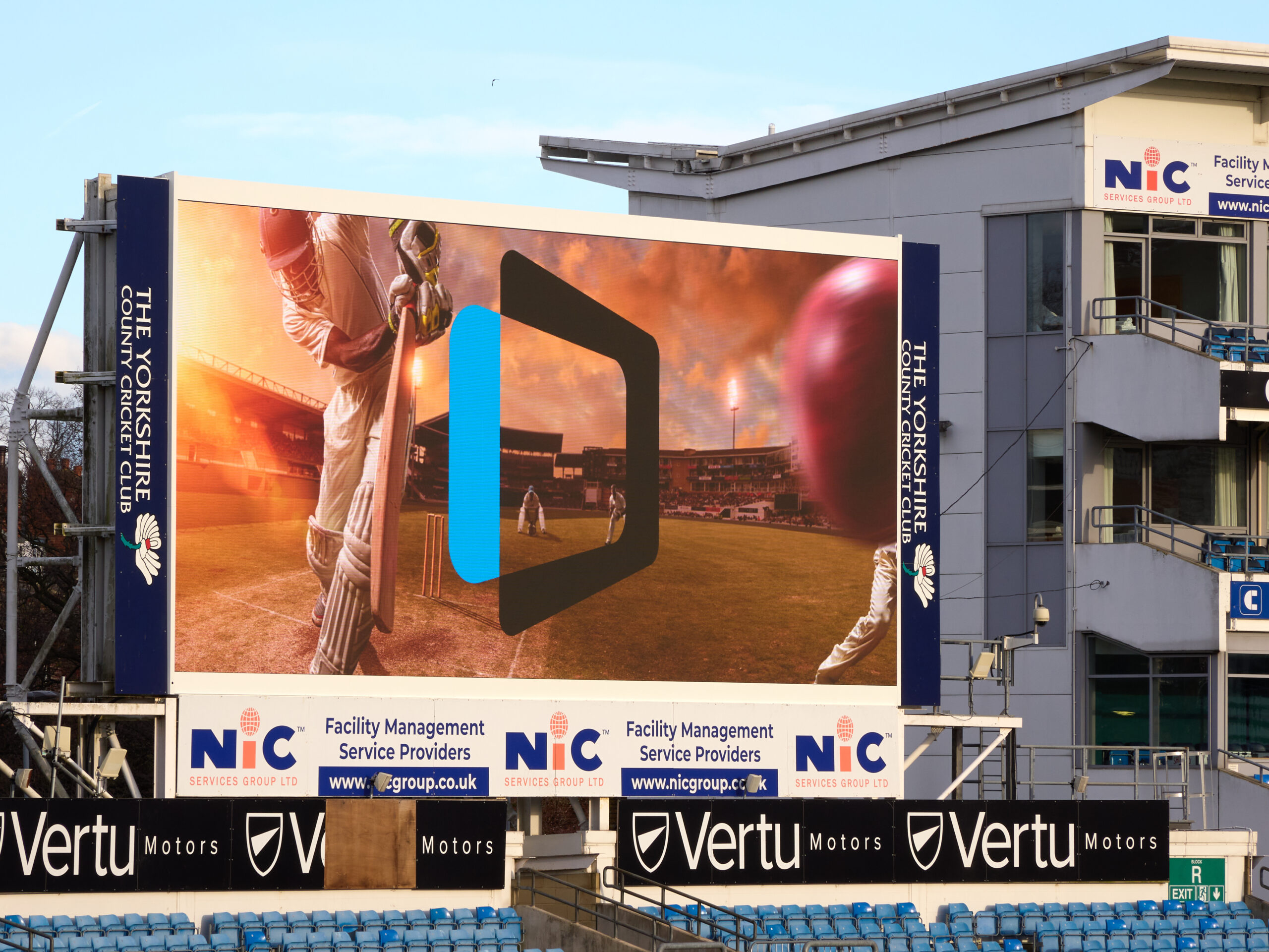 digiLED outdoor screen at Yorkshire County Cricket Club