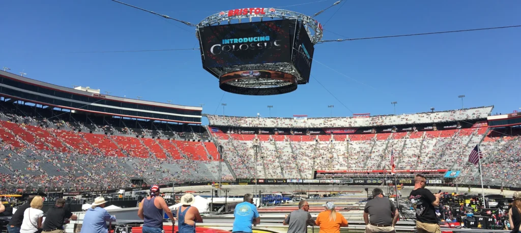 digiLED's 'Colossus' centre-hung LED Screen at Bristol Motor Speedway
