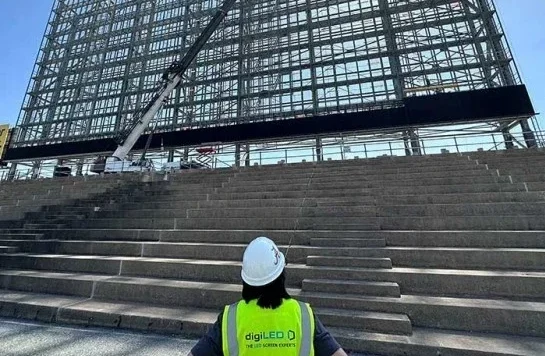 digiLED engineer looks at giant sports stadiums creen