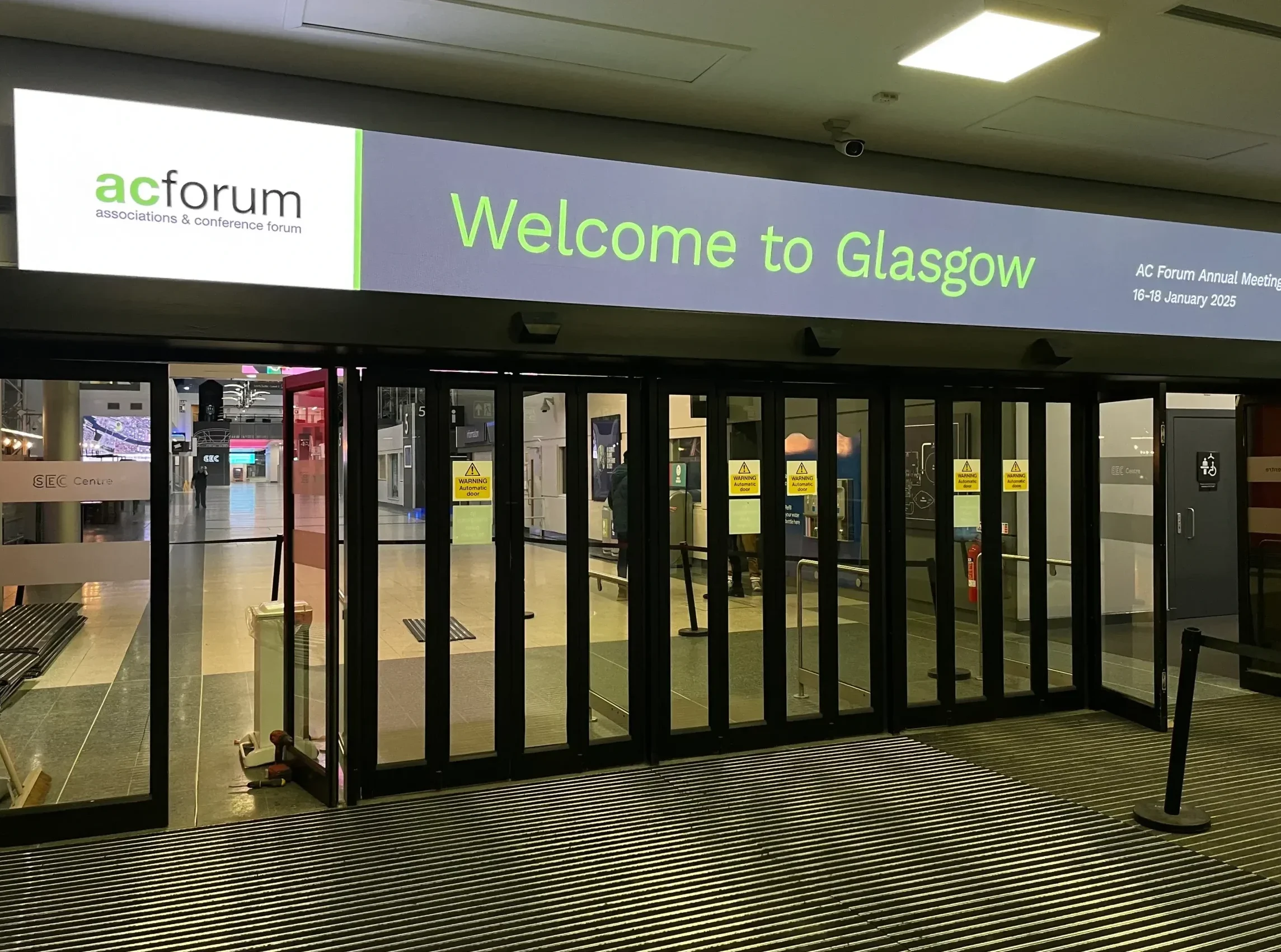 Wayfinding welcome LED screen - SEC Wayfinding welcome LED screen SEC Scotland
