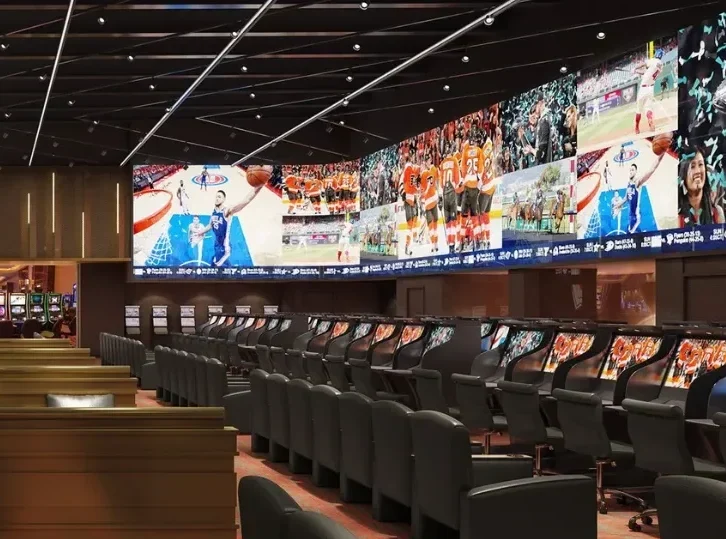 digiLED immersive LED screen at Parx Casino Sportsbook digiLED immersive LED screen at Parx Casino Sportsbook