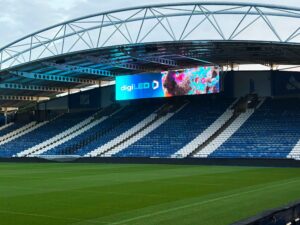 Close up of digiLED highlight screen in Huddersfield Accu Stadium