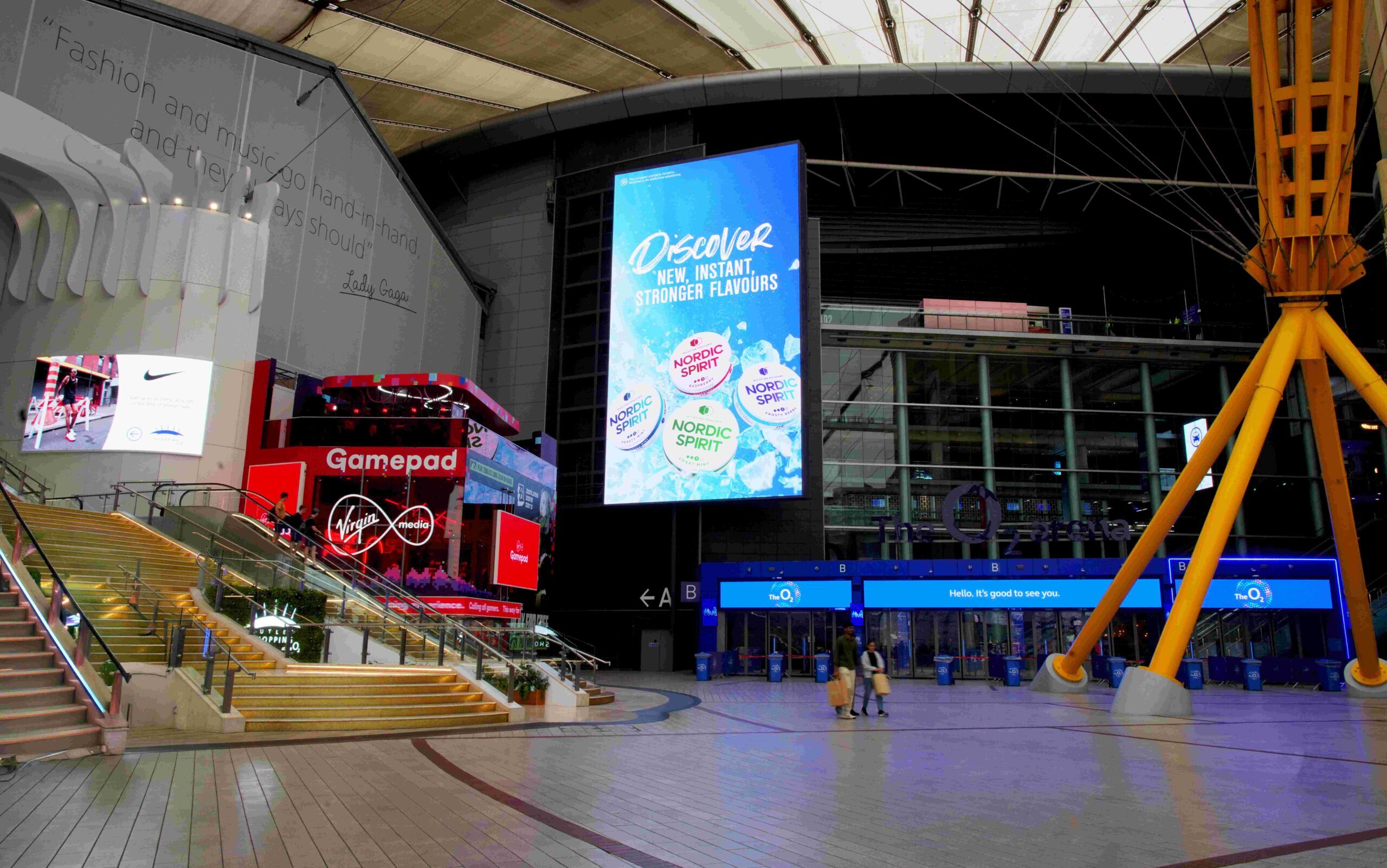 LED screen digital signage entrance B The O2 LED screen digital signage entrance B The O2