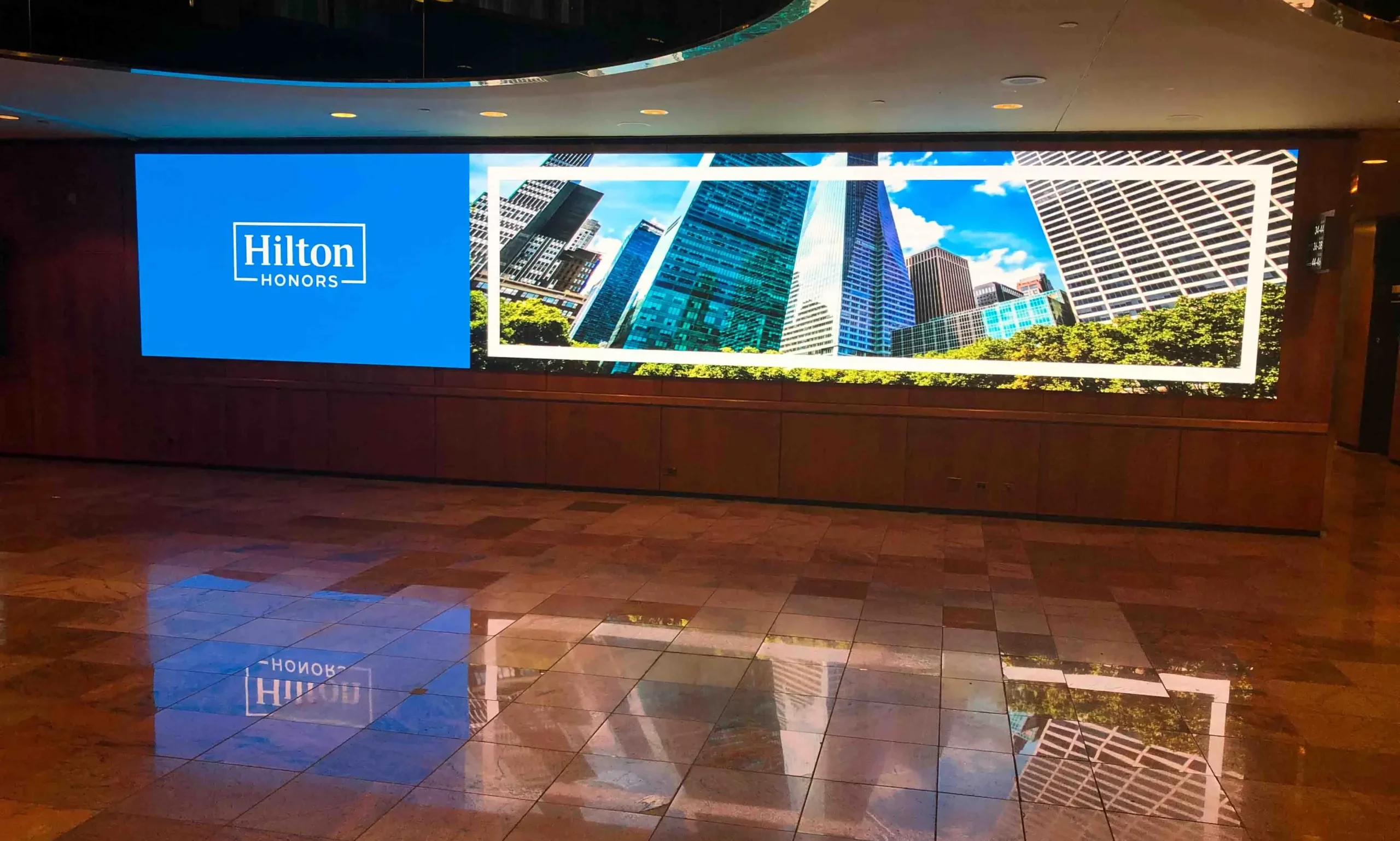 Hotel lobby screen Hotel lobby screen