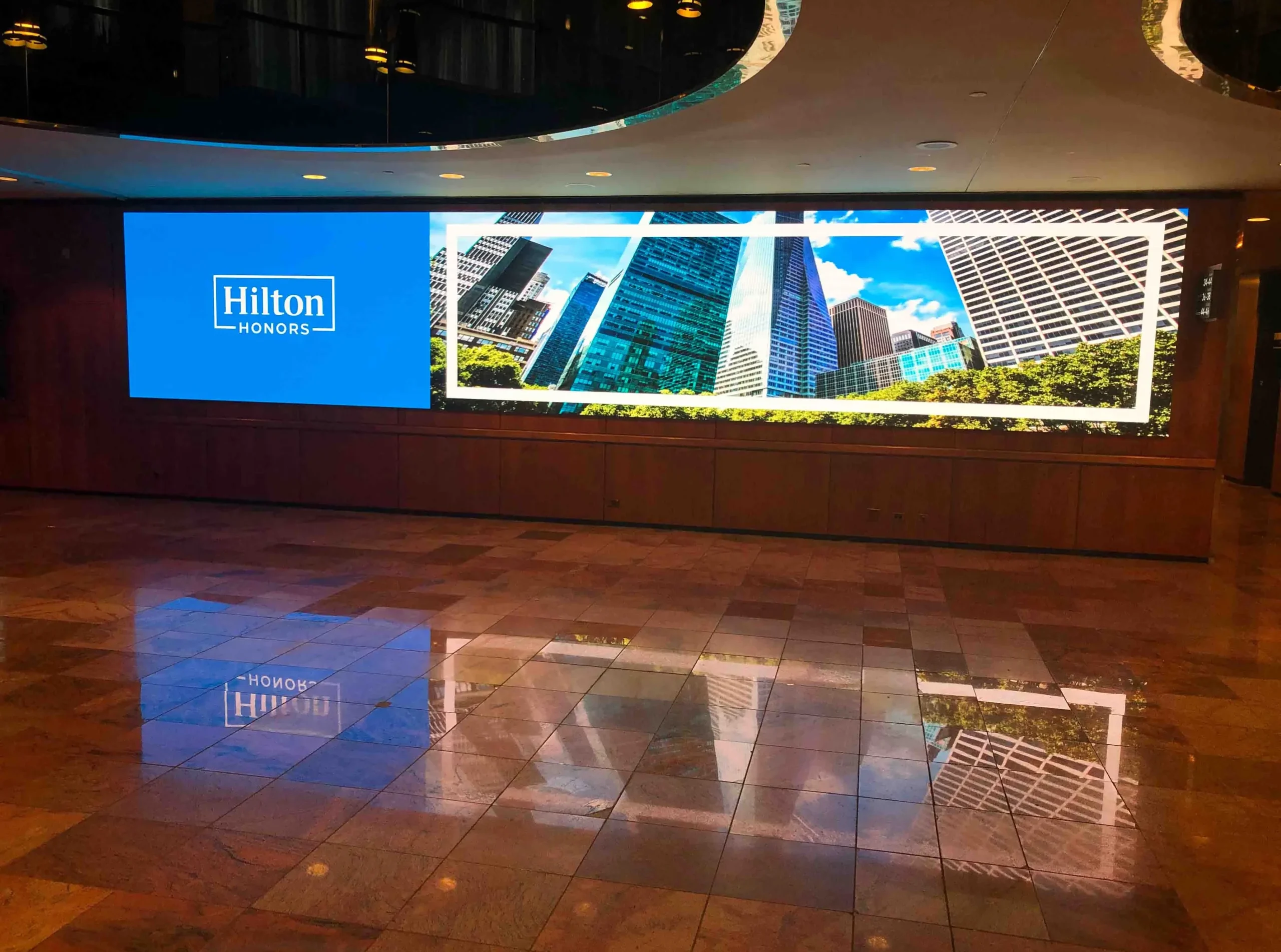 Hotel lobby screen Hotel lobby screen