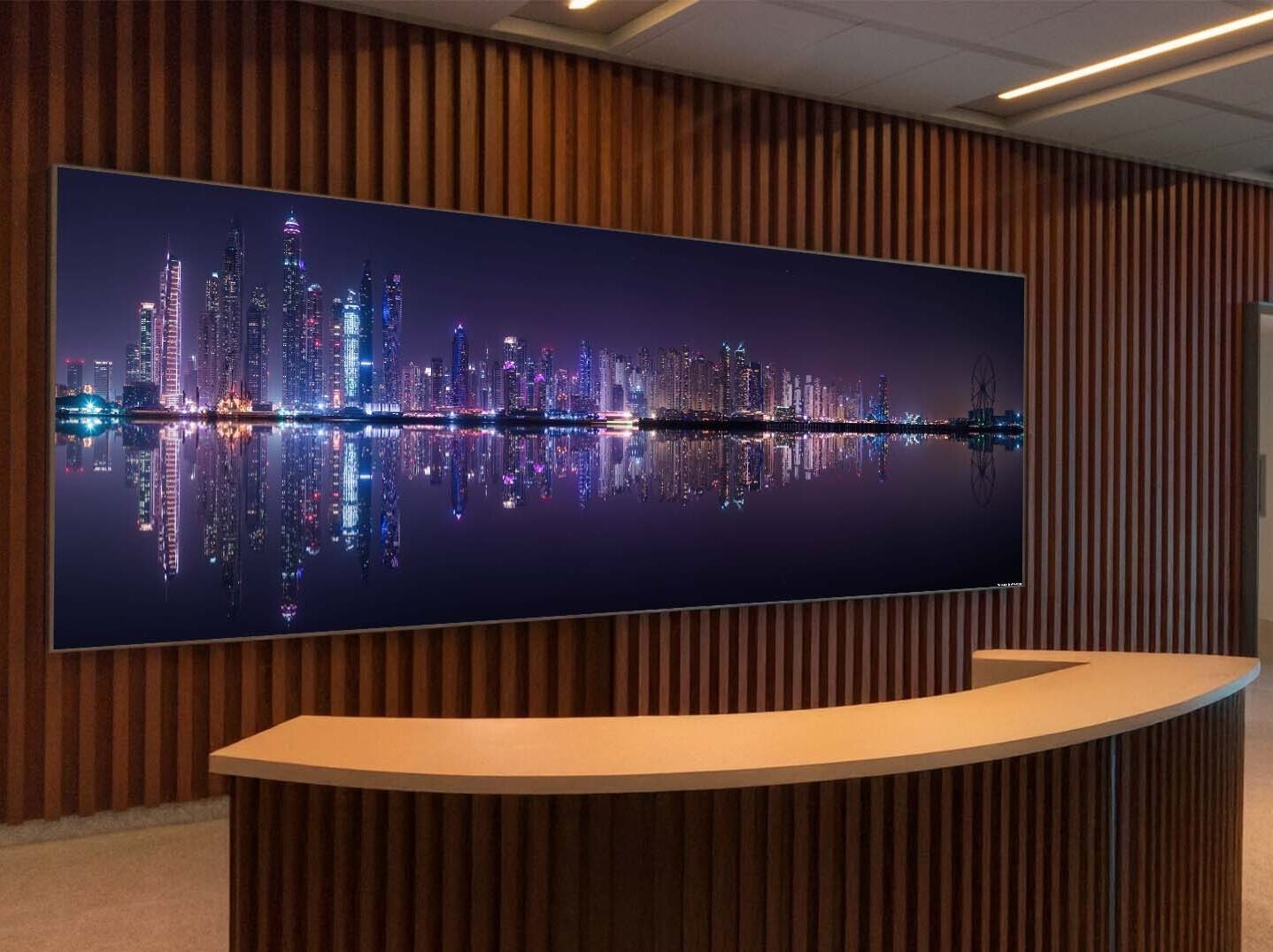 Corporate reception lobby screen Corporate reception lobby screen
