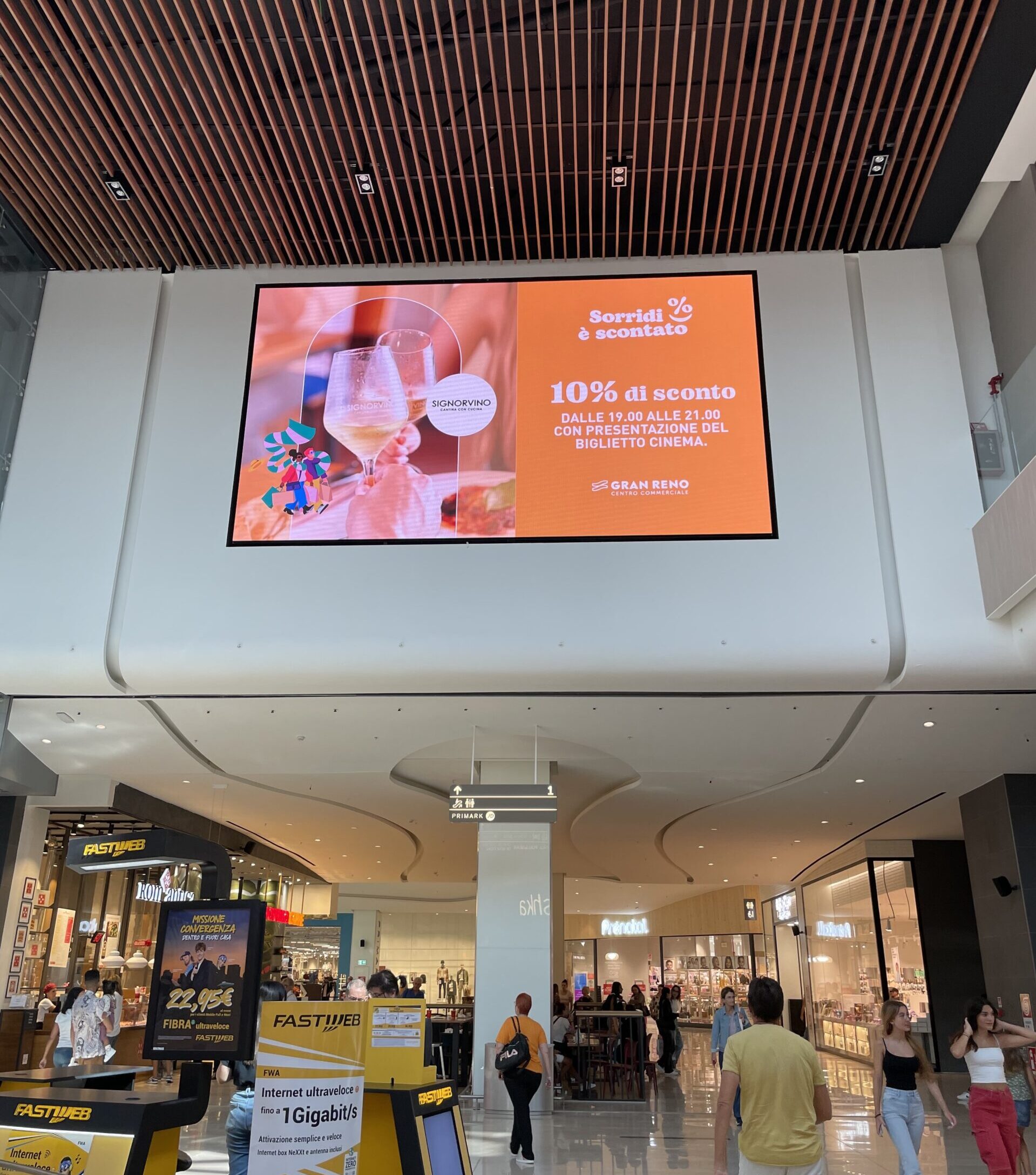 Indoor retail digital signage