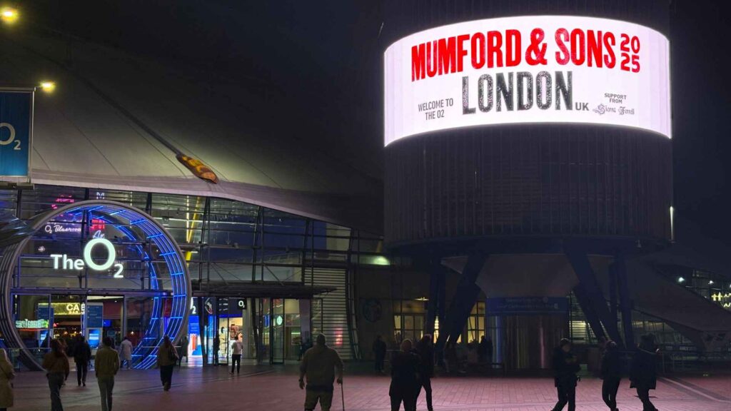 Outdoor LED screen at The O2 using digiLED's VISION Series