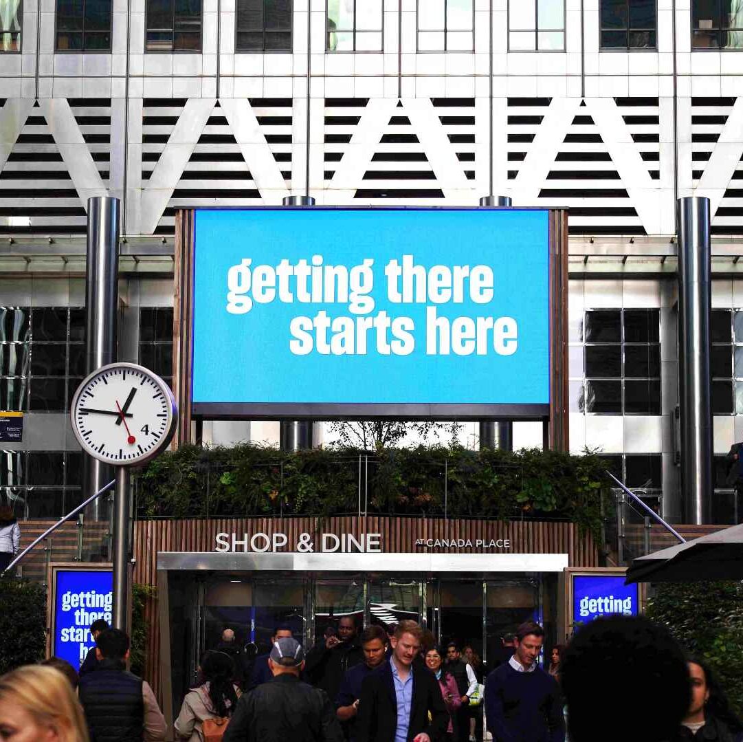Outdoor LED screen at Canary Wharf using digiLED's VISION Series