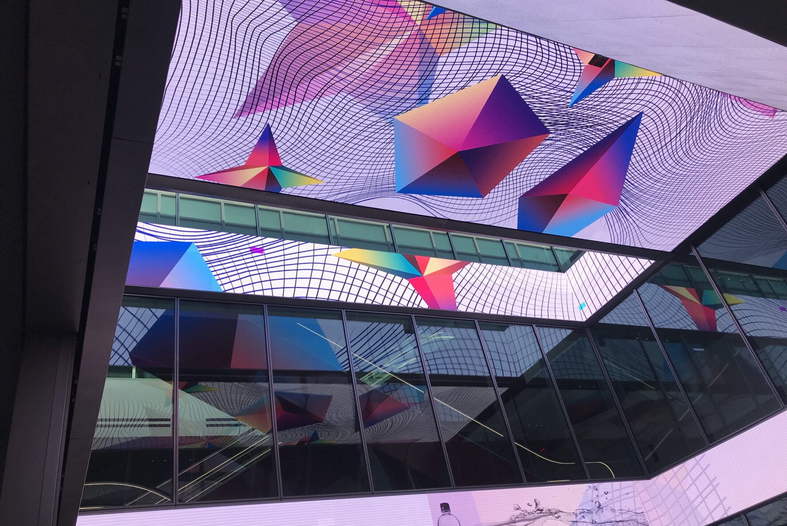 Shop window LED screens