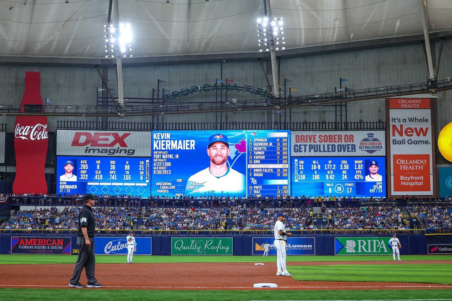 Stadium LED screens at Tampa Bay Rays