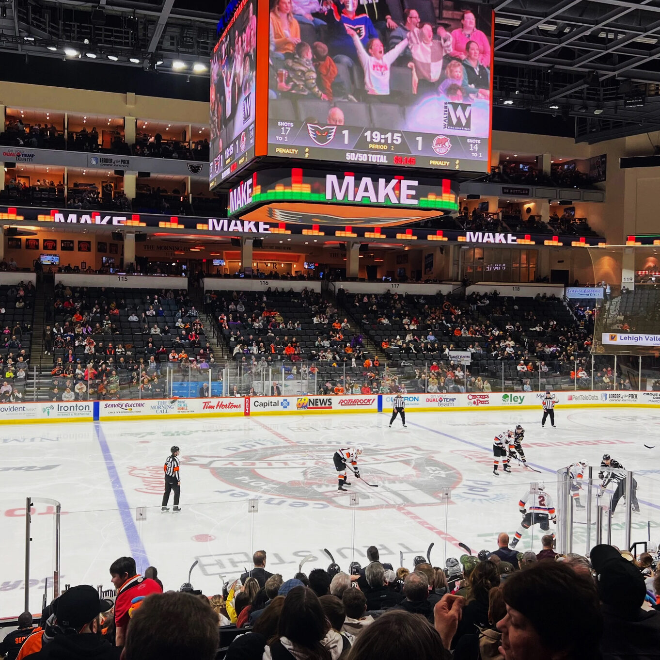 PPL Center Arena LED screen center-hung