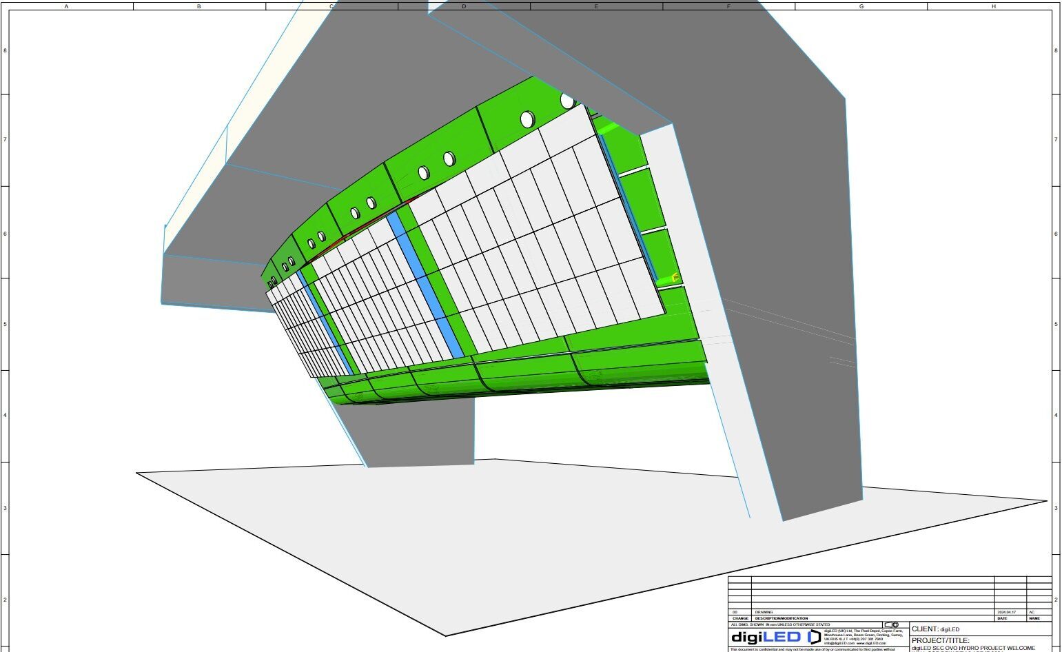 LED Screen Technical Engineering Drawing