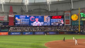 Giant stadium screen Tropicana Field Tampa Bay Rays