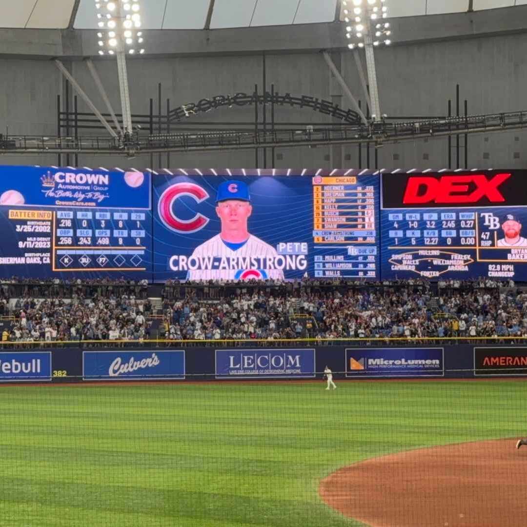 Giant stadium screen Tropicana Field Tampa Bay Rays Giant stadium screen Tropicana Field Tampa Bay Rays