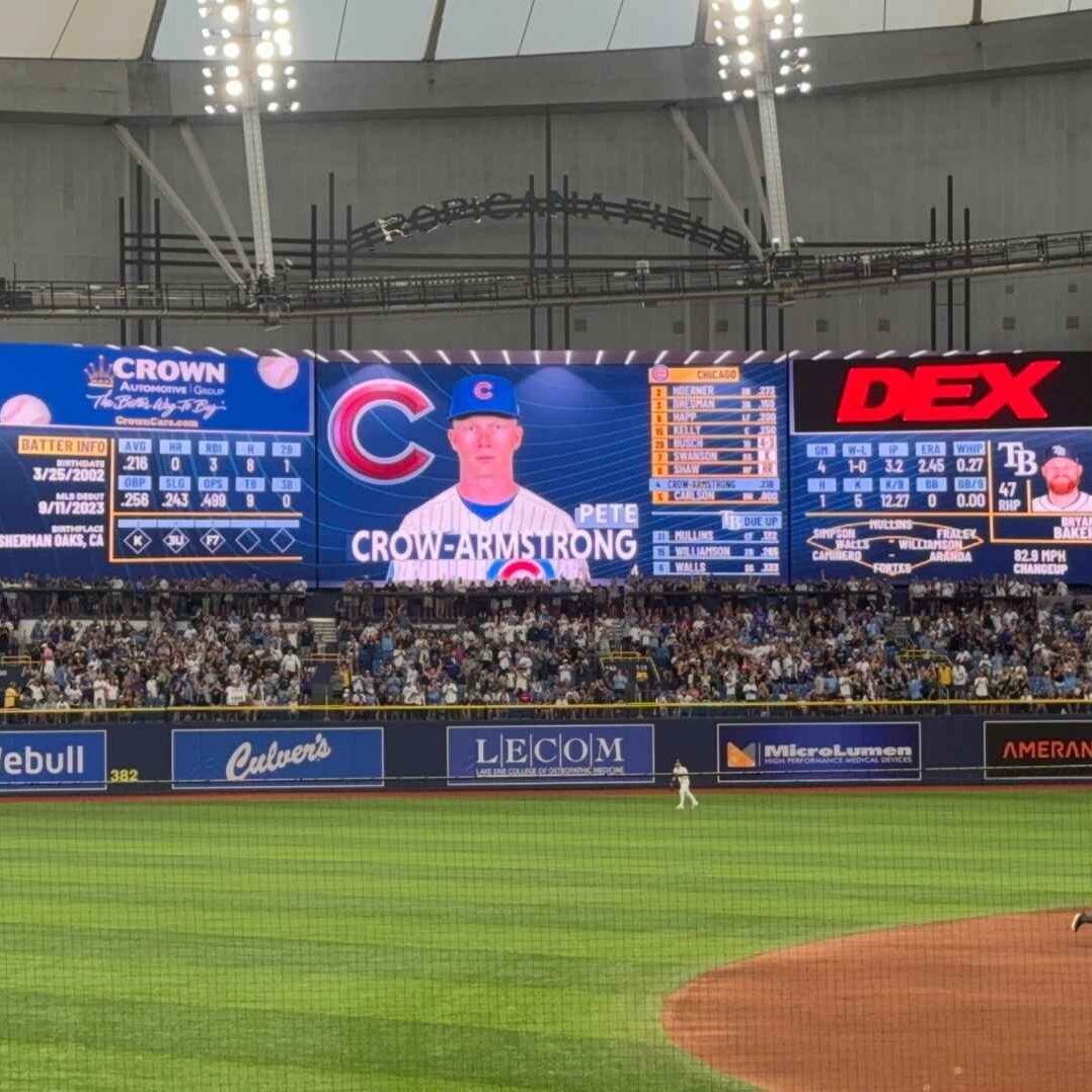 Giant stadium screen Tropicana Field Tampa Bay Rays