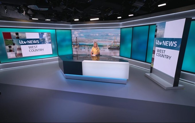ITV News West Country Broadcast Studio featuring digiLED LED Screens