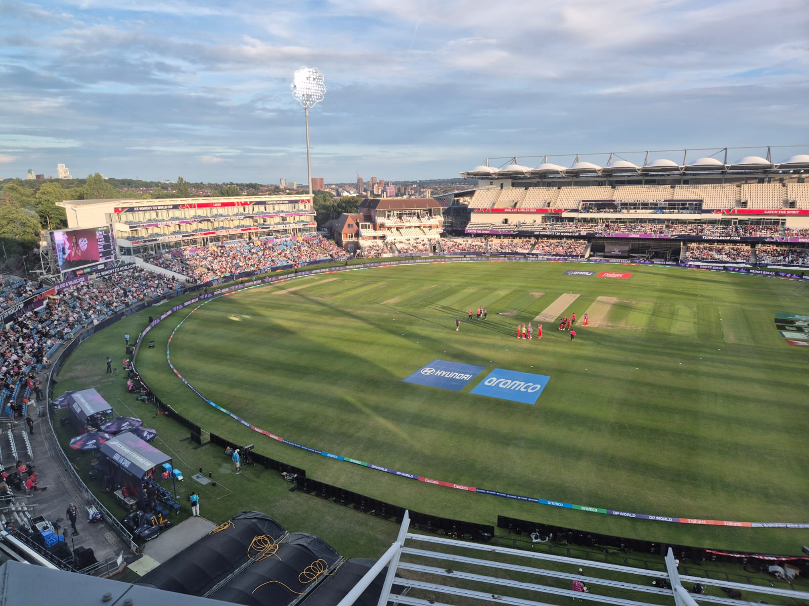 Sports highlight screen at Yorkshire County Cricket Club